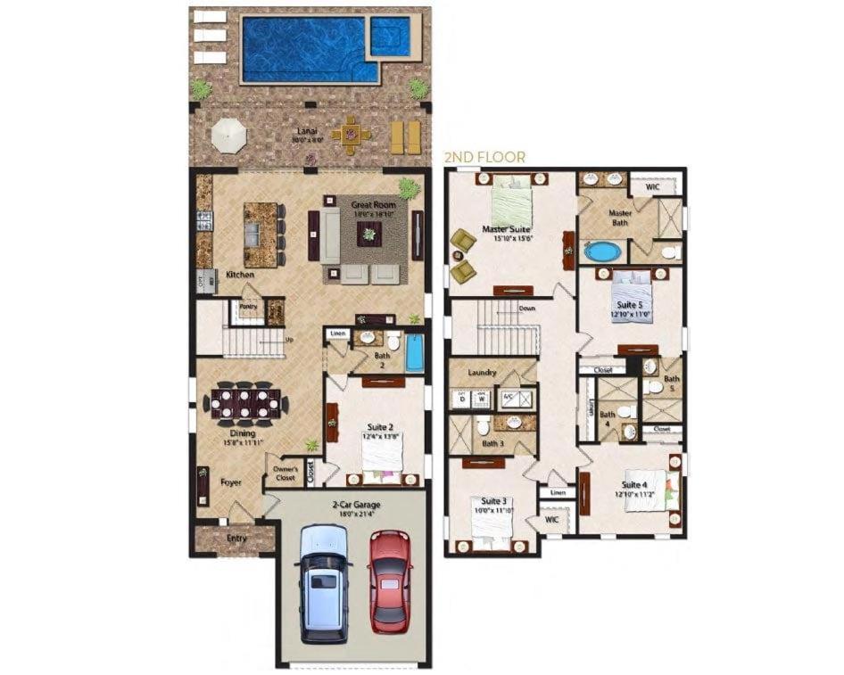 Wonderful 5 Bdrm With Pool Slide At Encore Holiday home *