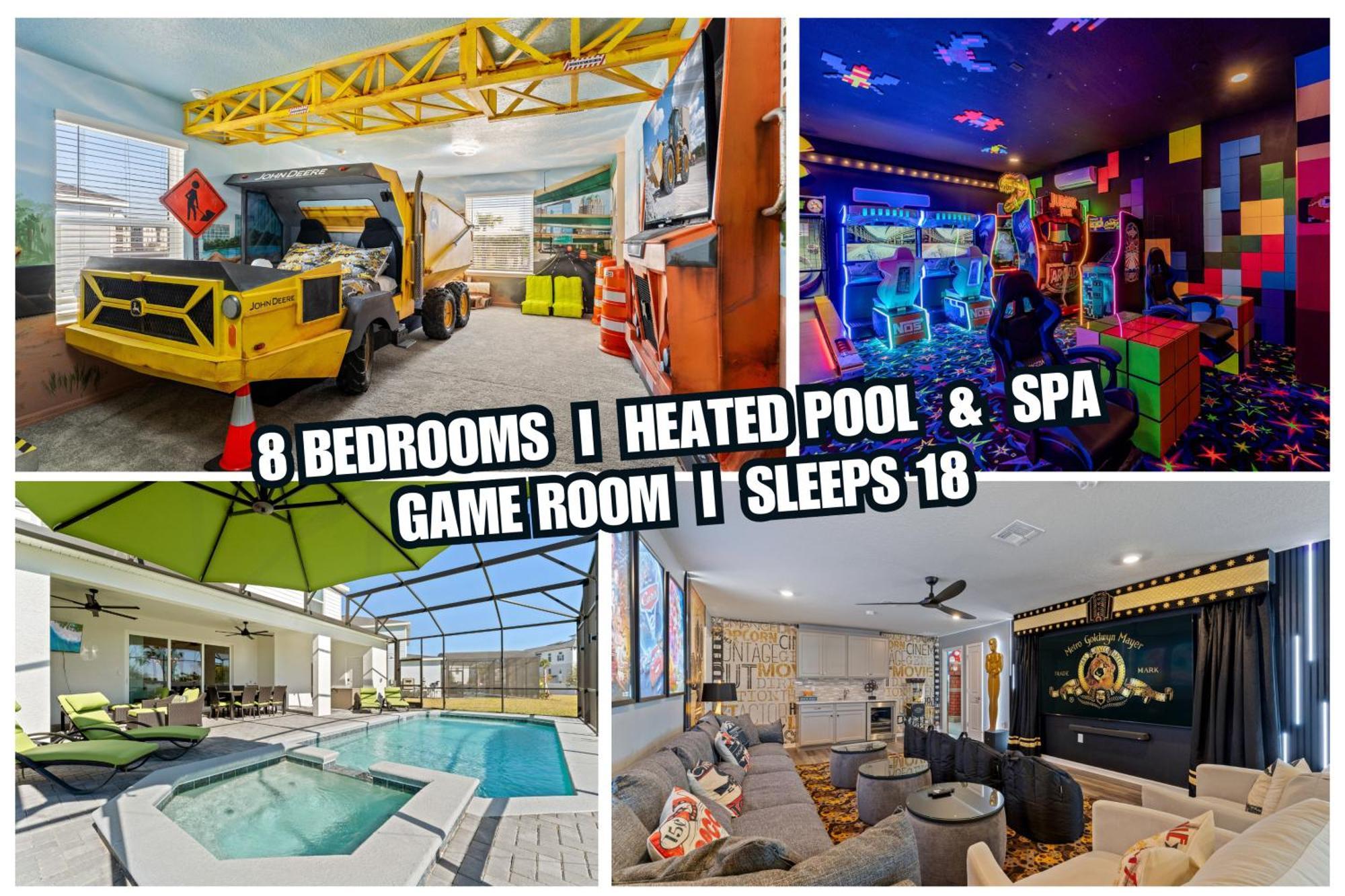 Villa New Themed Villa, Heated Pool And In Windsor Cay Orlando